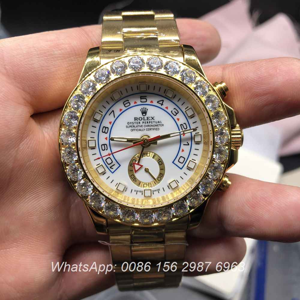 R028MH97, Rolex YMII diamonds bezel gold case 41mm