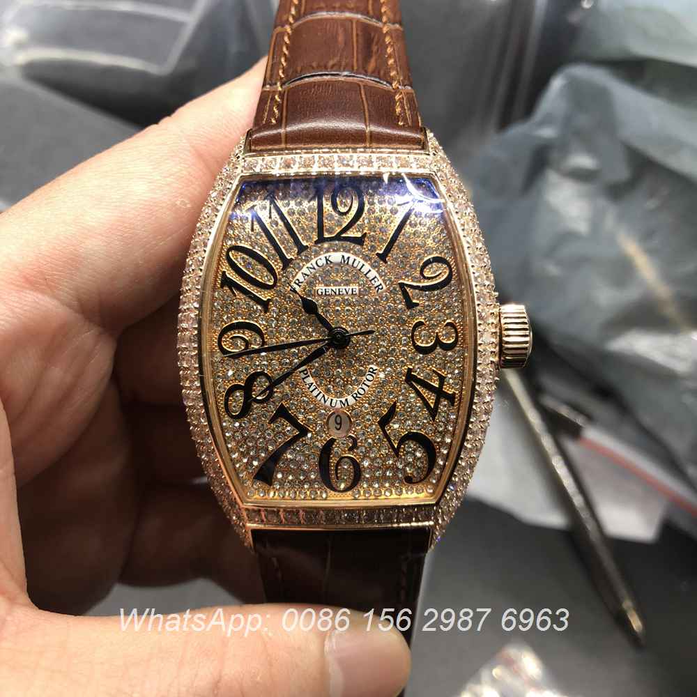 F0557D102, FM watch Franck Muller iced rose gold automatic
