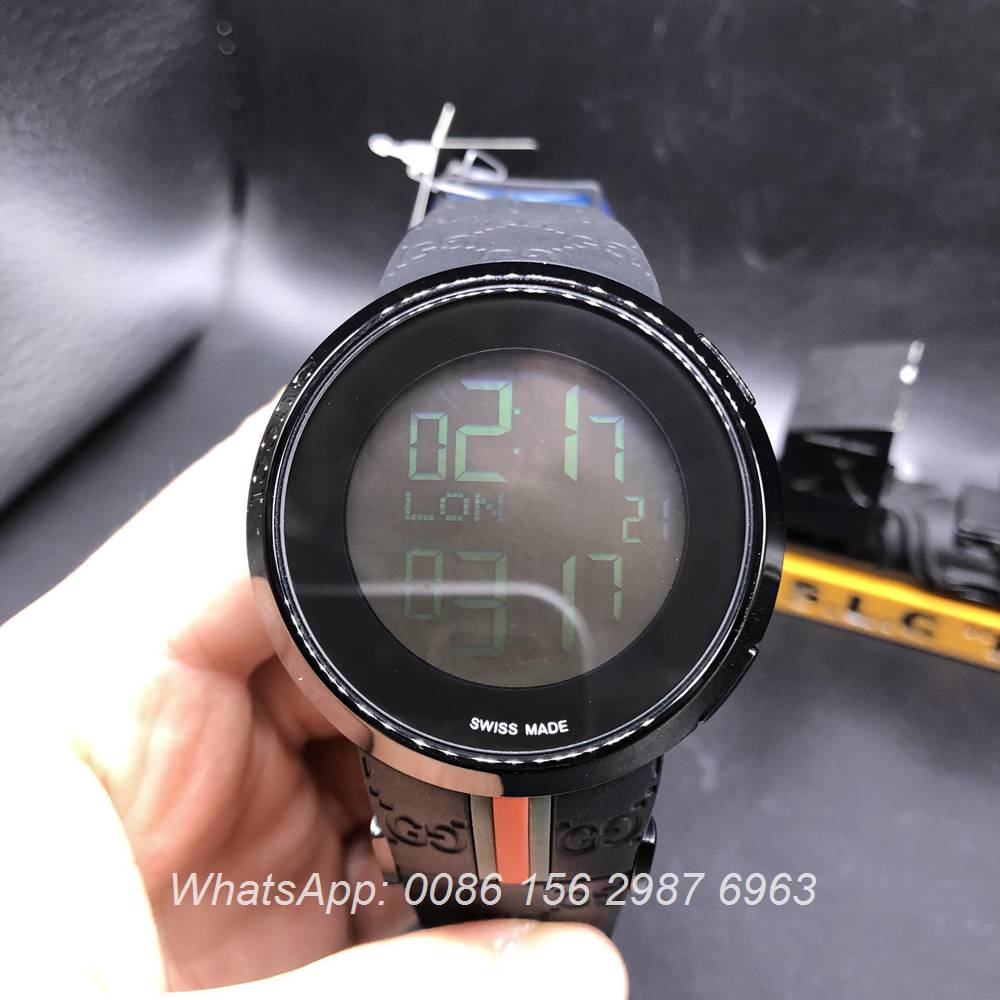 G032Z119, Gucci black digital classic watch