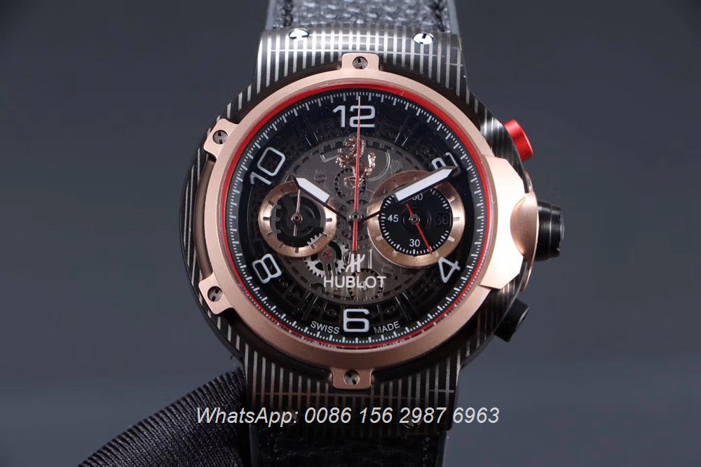 H070HL161, Hublot Ferrari quartz GT Vertical stripes case men's watch