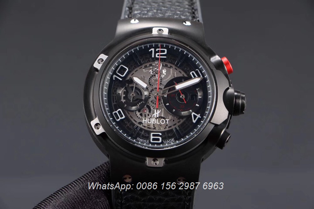 H065HL163, Hublot Ferrari GT quartz stopwatch 45mm black case