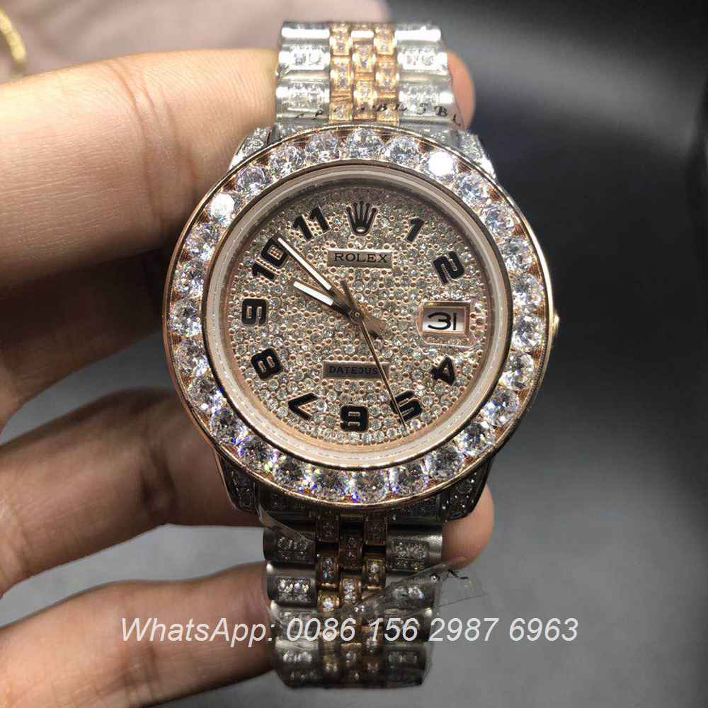 R105MH191, Datejust iced rose gold 2tone jubilee strap automatic 40mm