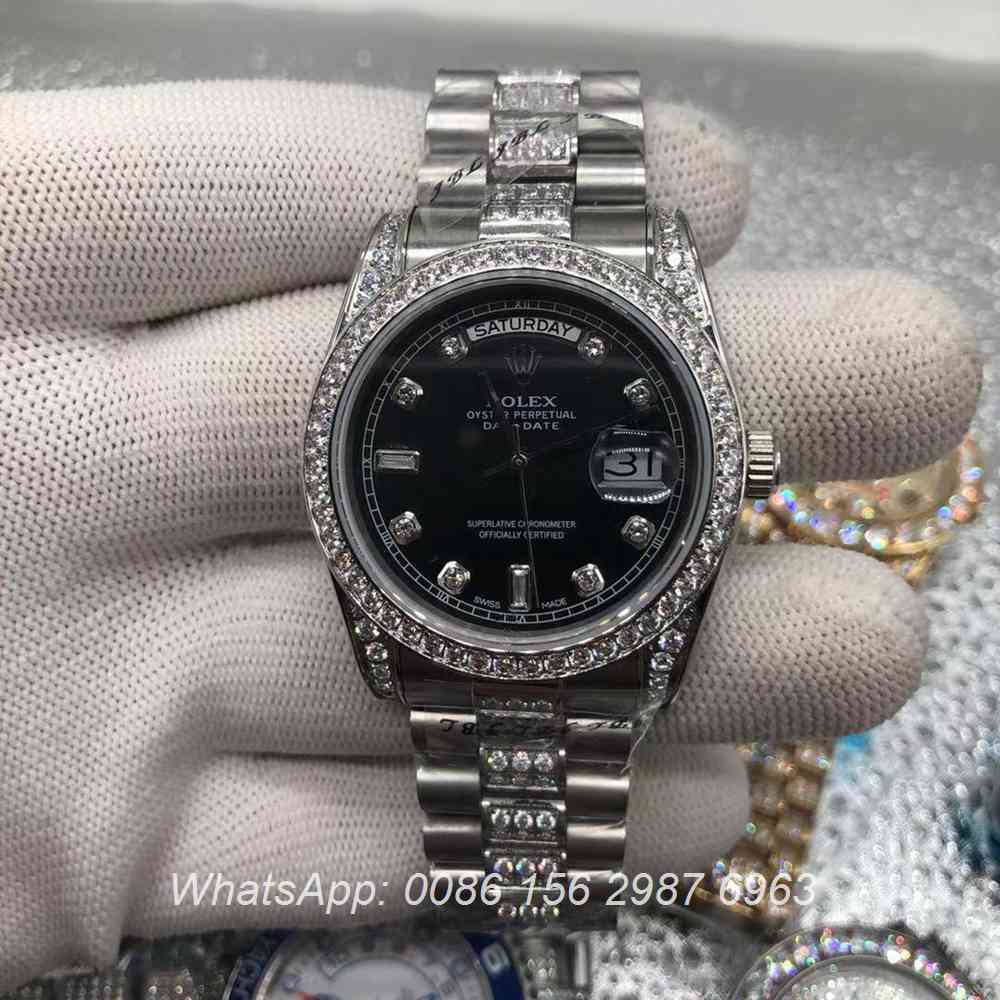 R040MH188, DayDate 36mm diamonds index AAA automatic watch
