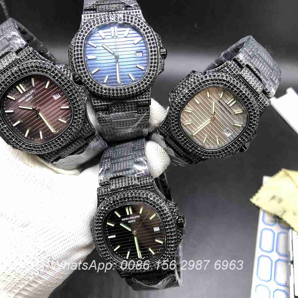 P120M201, Patek diamonds black case automatic 8215 high quality