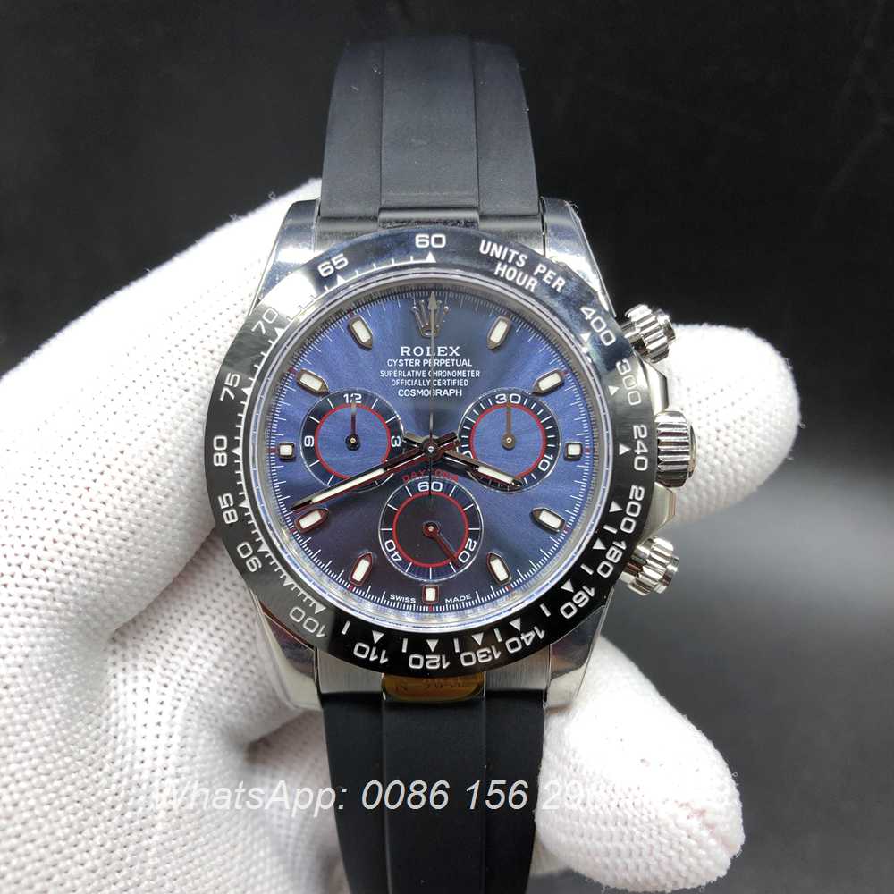 R330WT198, Daytona 904L steel blue dial Noob factory 4130 full works