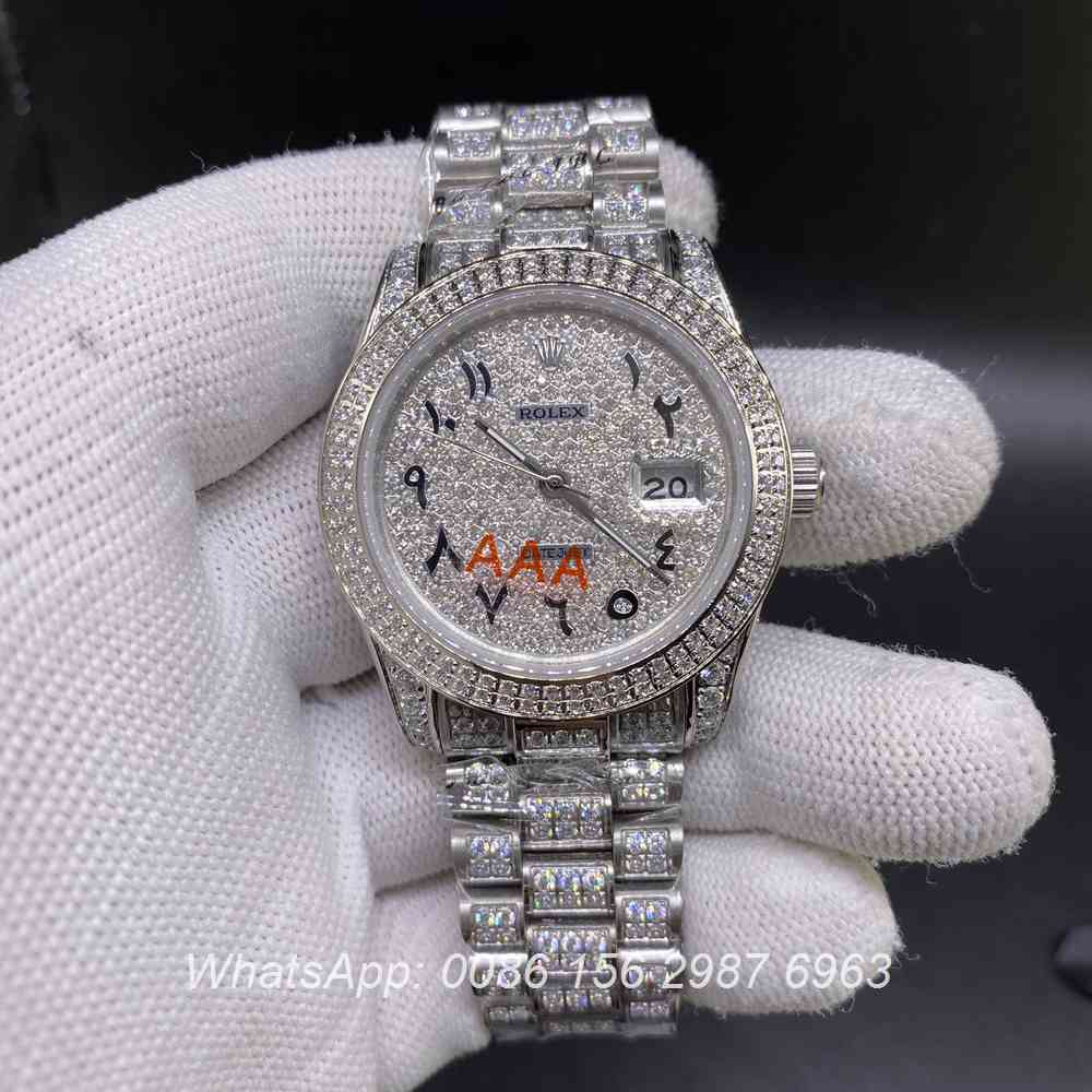 R106MH262, Datejust Arabic numerals dial 37mm shiny diamonds president strap