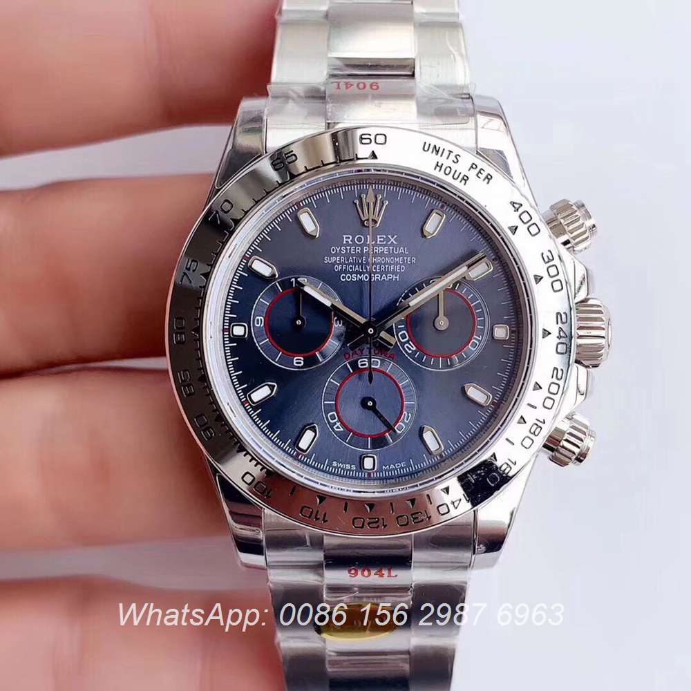 R305WT274, Daytona Noob 904L 4130 movement silver/blue 38.5x12.5mm Swiss