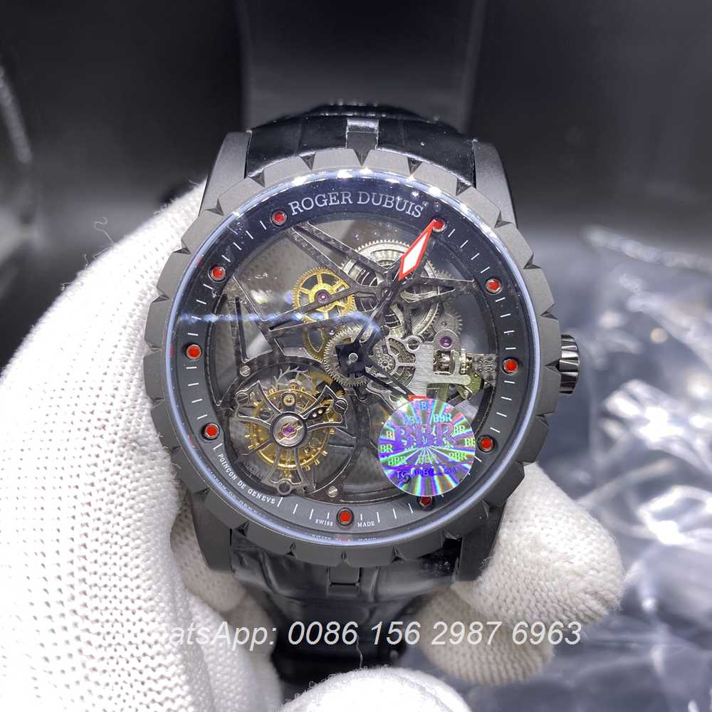 RD350WT278, Roger Dubuis tourbillon BBR factory black case top grade RD watch