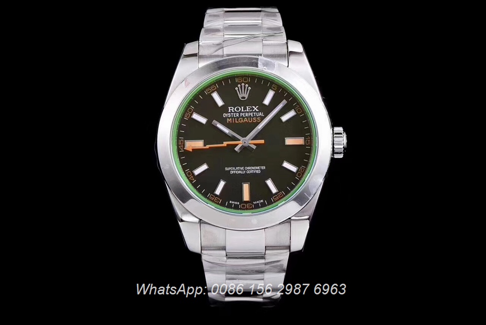 R155SF308, Milgauss AR factory automatic 3131 movement great quality silver/black