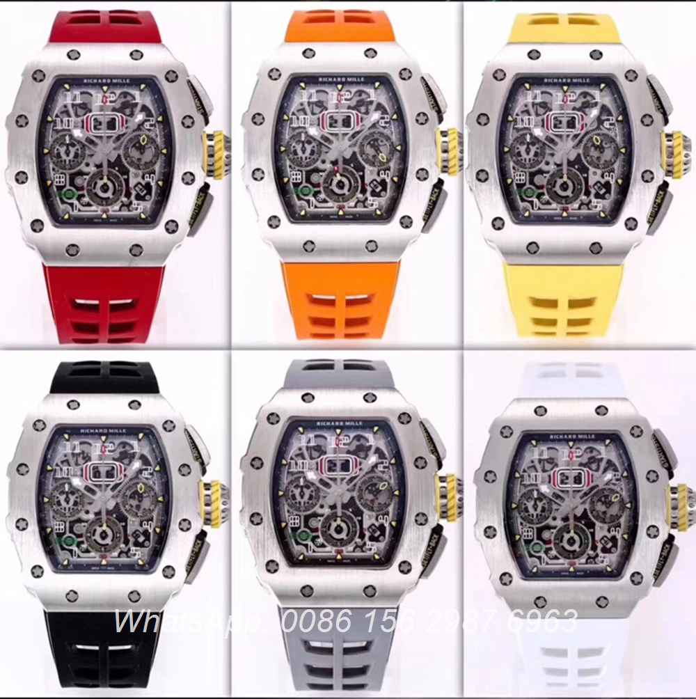 RM295WT311, RM11-03 KV factory silver case Chronograph 7750 top quality