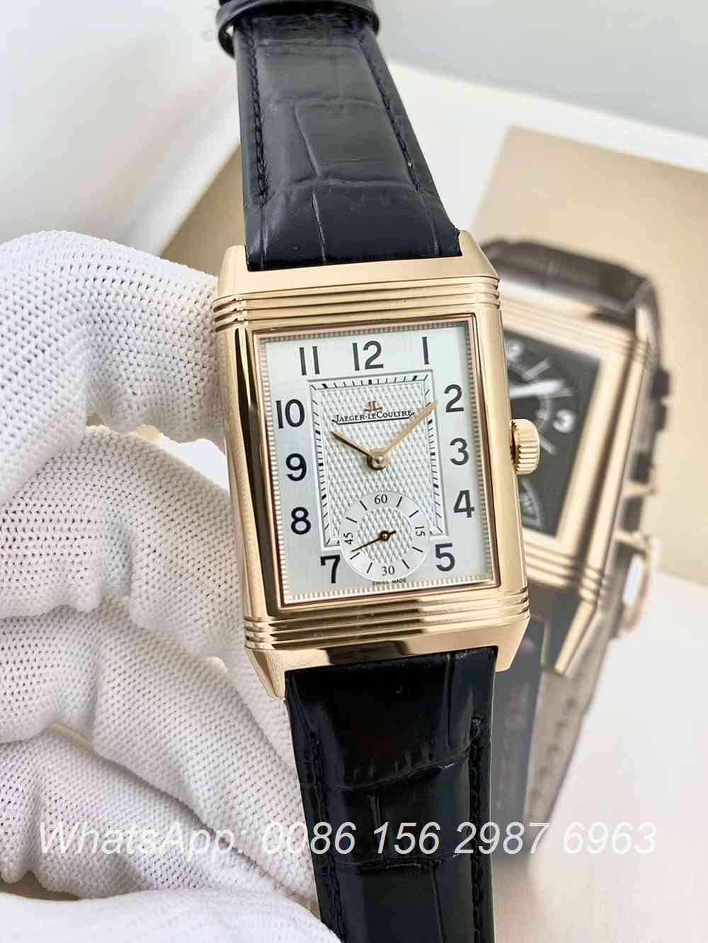 JL160XD317, JL rose gold Reverso classic Large Duoface Small Seconds hands-winding men's watch