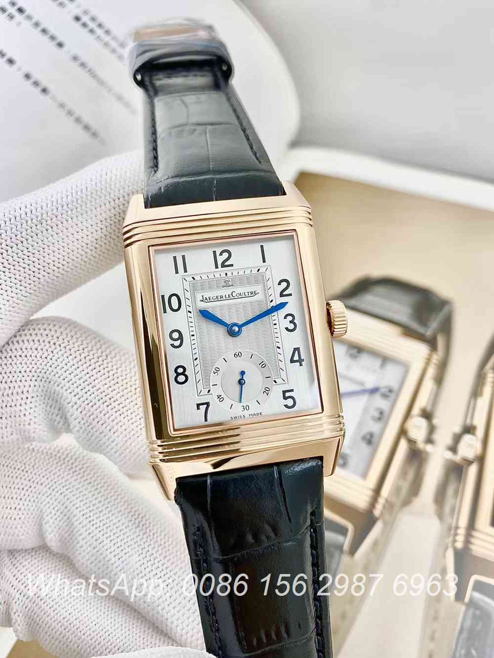 JL160XD319, JL reverso classic large duoface small second men's watch rose gold