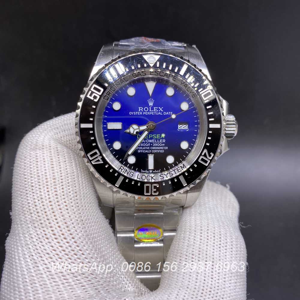 R160M332, SEA-Dweller DeepSea D-blue dial silver case 44mm 3135 high grade quality