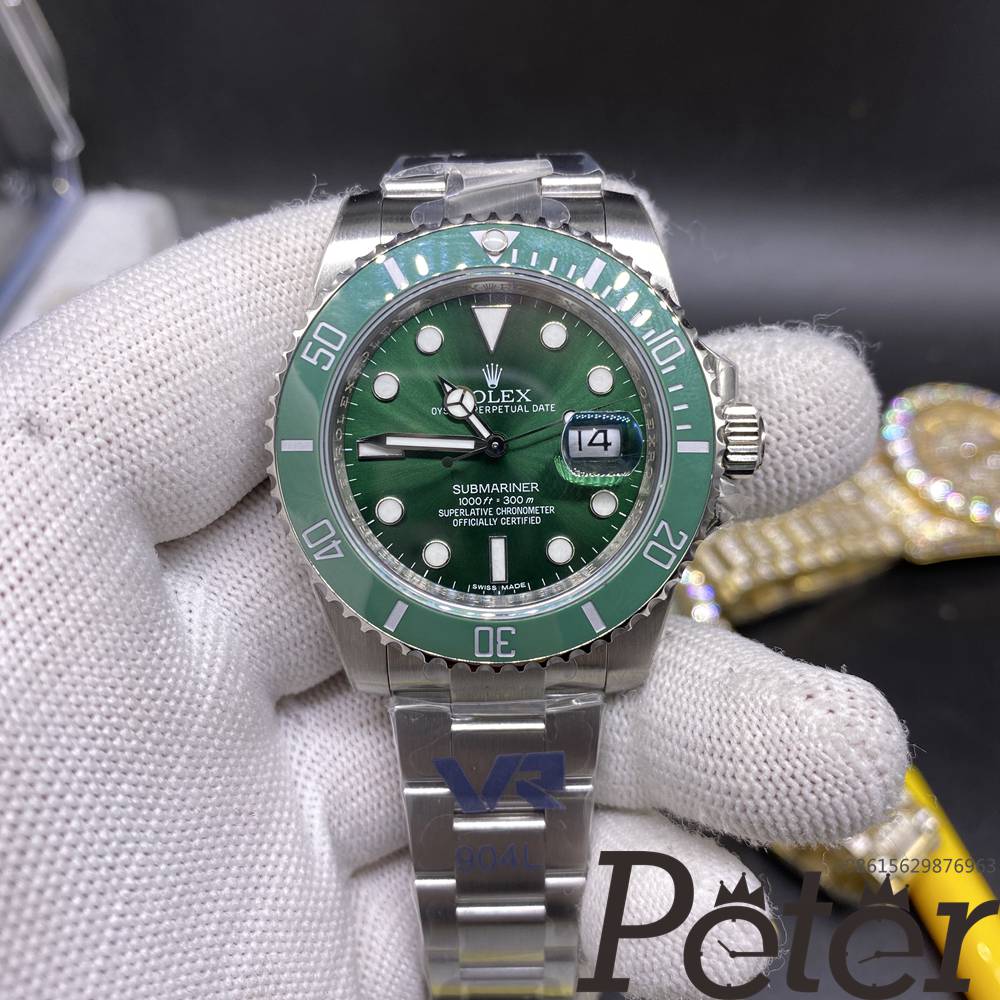 SUB hulk 3135 VR factory green ceramic bezel 904L steel WT2CEK