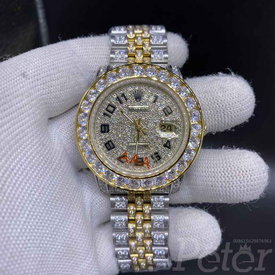 Datejust diamonds 2tone gold case 40mm jubilee band MH105