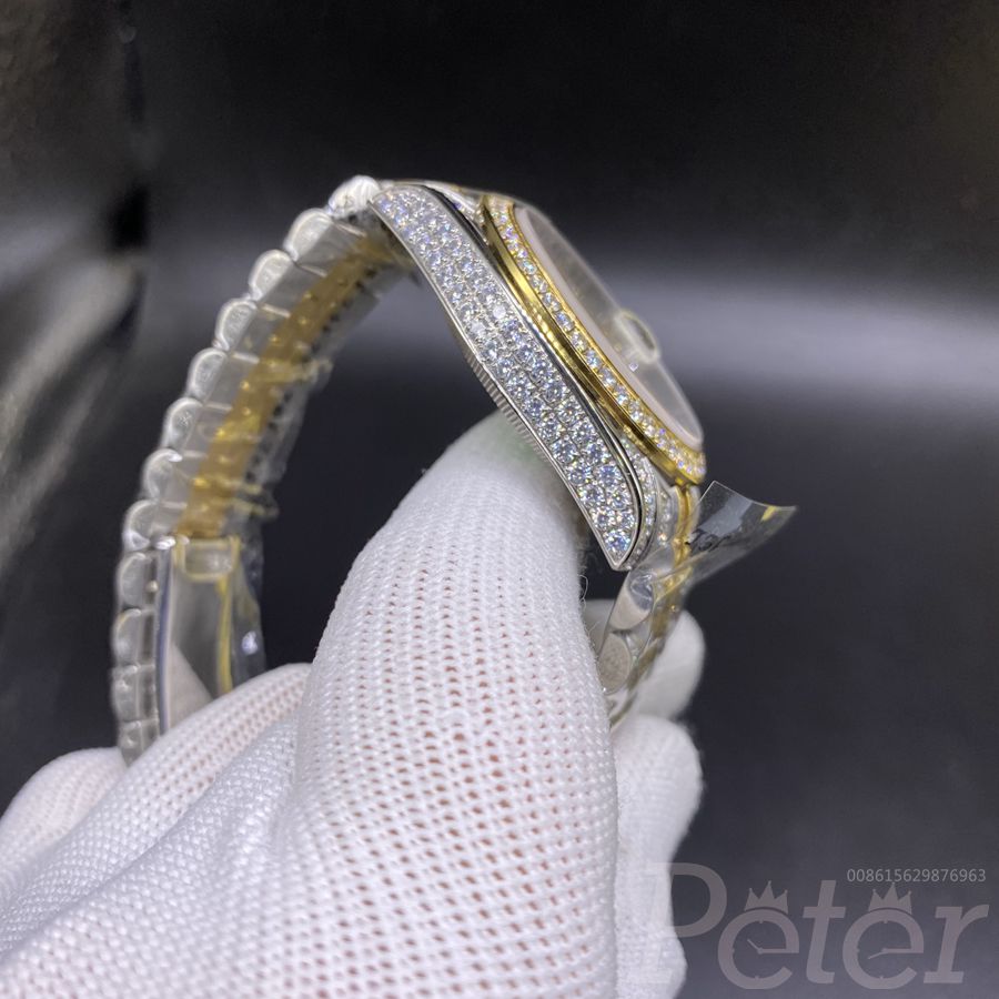 Datejust two tone gold diamonds case 36mm jubilee band MH105