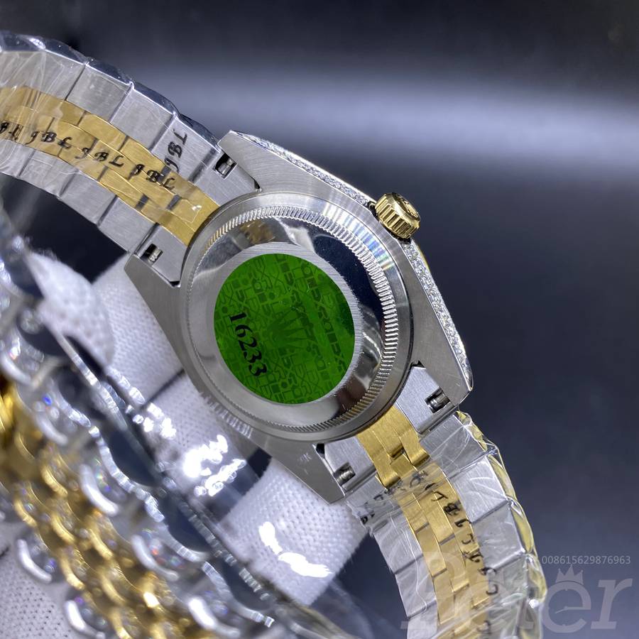 Datejust two tone gold diamonds case 36mm jubilee band MH105