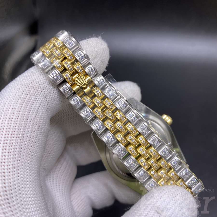 Datejust two tone gold diamonds case 36mm jubilee band MH105