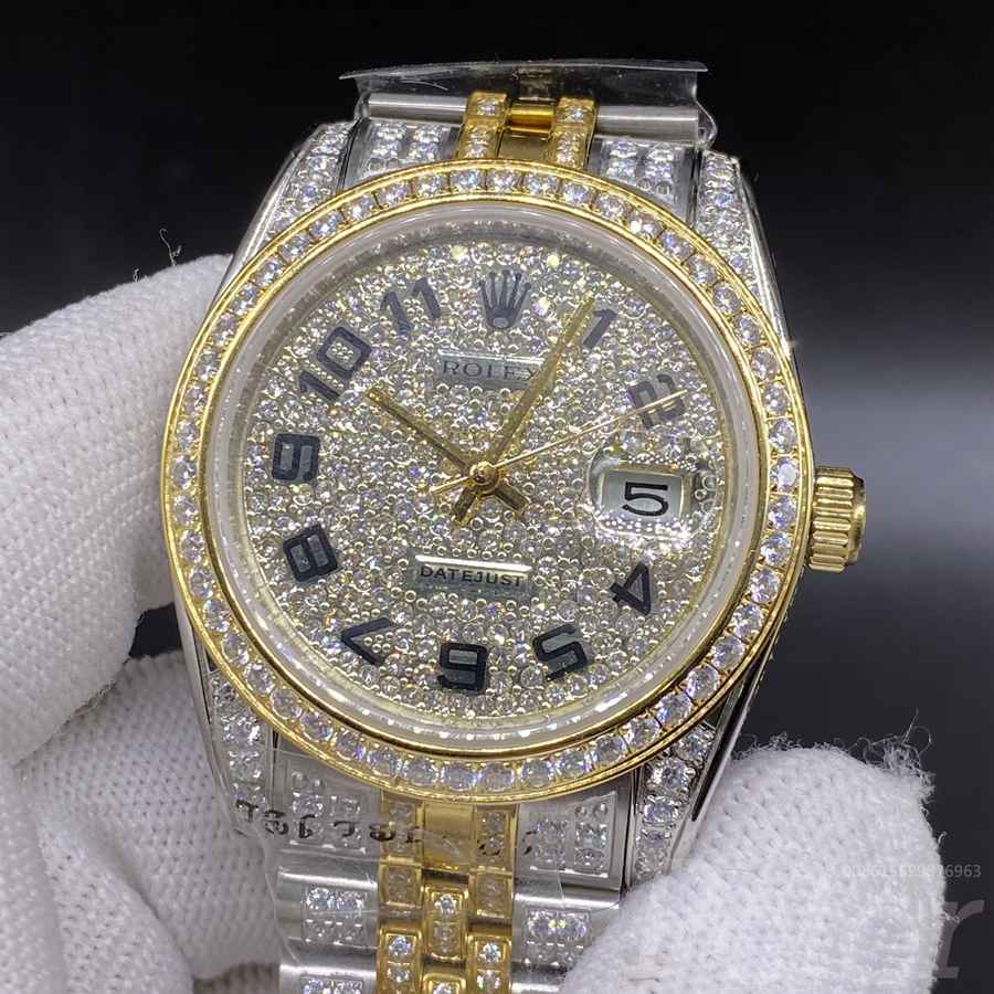 Datejust two tone gold diamonds case 36mm jubilee band MH105
