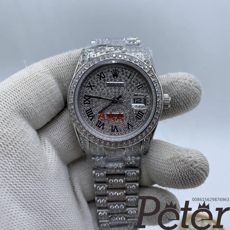 Datejust 36mm automatic all white zircon stones women watch MH092