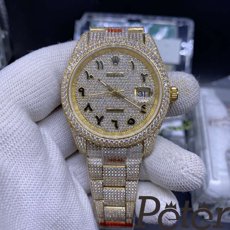 Datejust 40mm all gold case Swarovski diamonds new pictures XD290