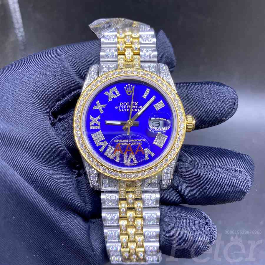 Datejust 36mm 2tone gold diamonds case blue dial automatic MH1KEK