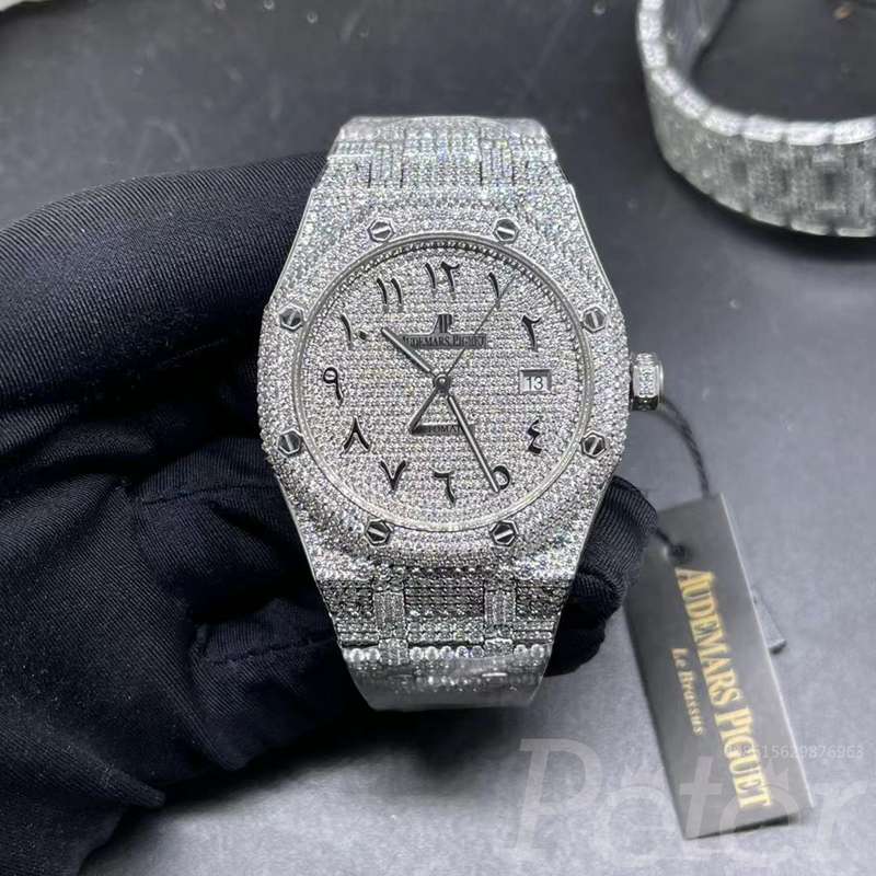 AP 41mm bust down diamonds swarovski arabic numbers XD330