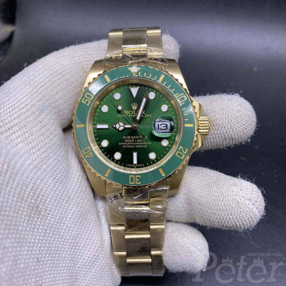 SUB gold case green dial 40mm S026