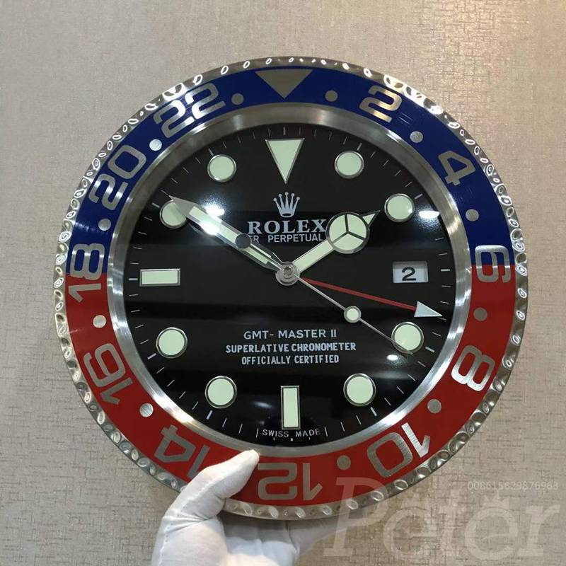 Wall Clock Rolex GMT Pepsi Battery