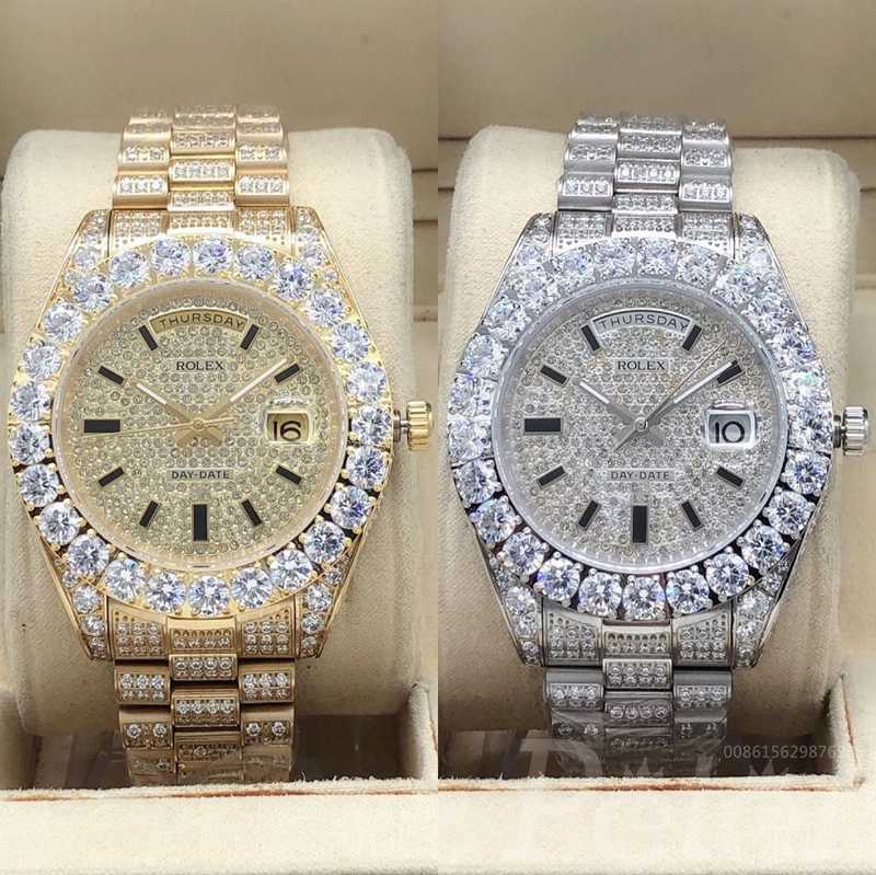 DayDate full iced out two colors S095