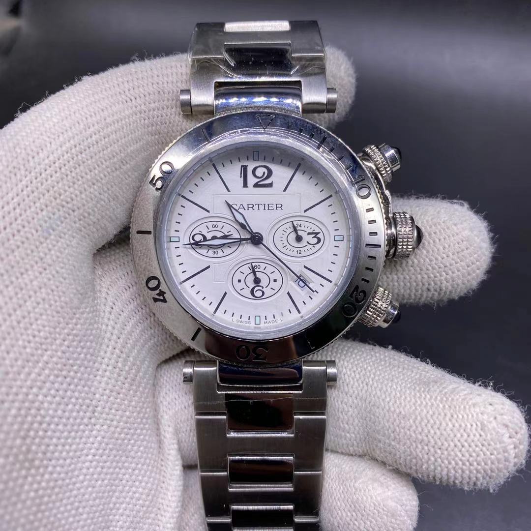 Cartier OS quartz 41mm silver/white M026