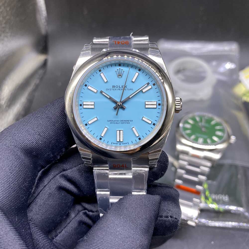 Oyster Perpetual silver/blue EW factory 3230 movement EW110