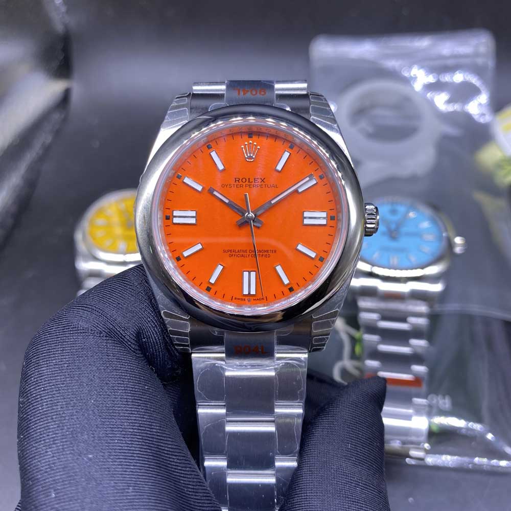 Oyster Perpetual orange face 39.5mm EW factory 3230 M110