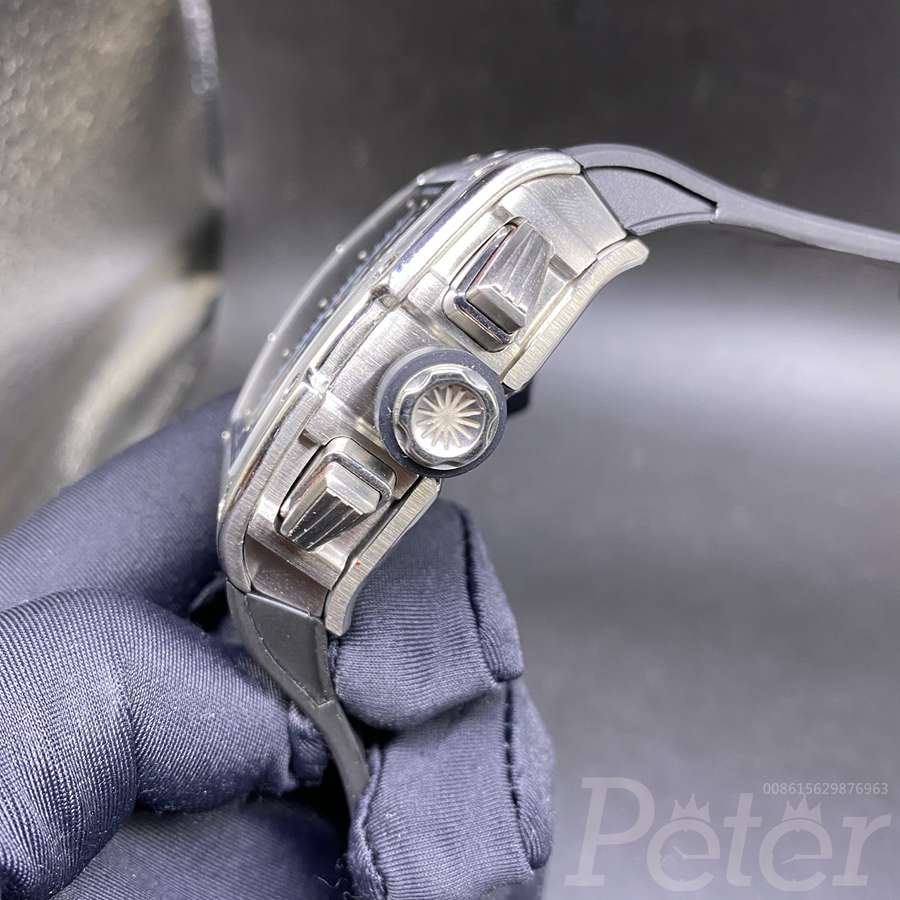 RM011-FM AAA silver case black rubber strap automatic men watch XD055