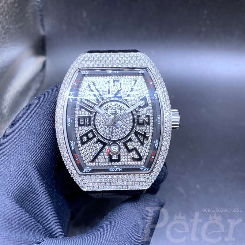 FM diamonds silver case automatic AAA WS072