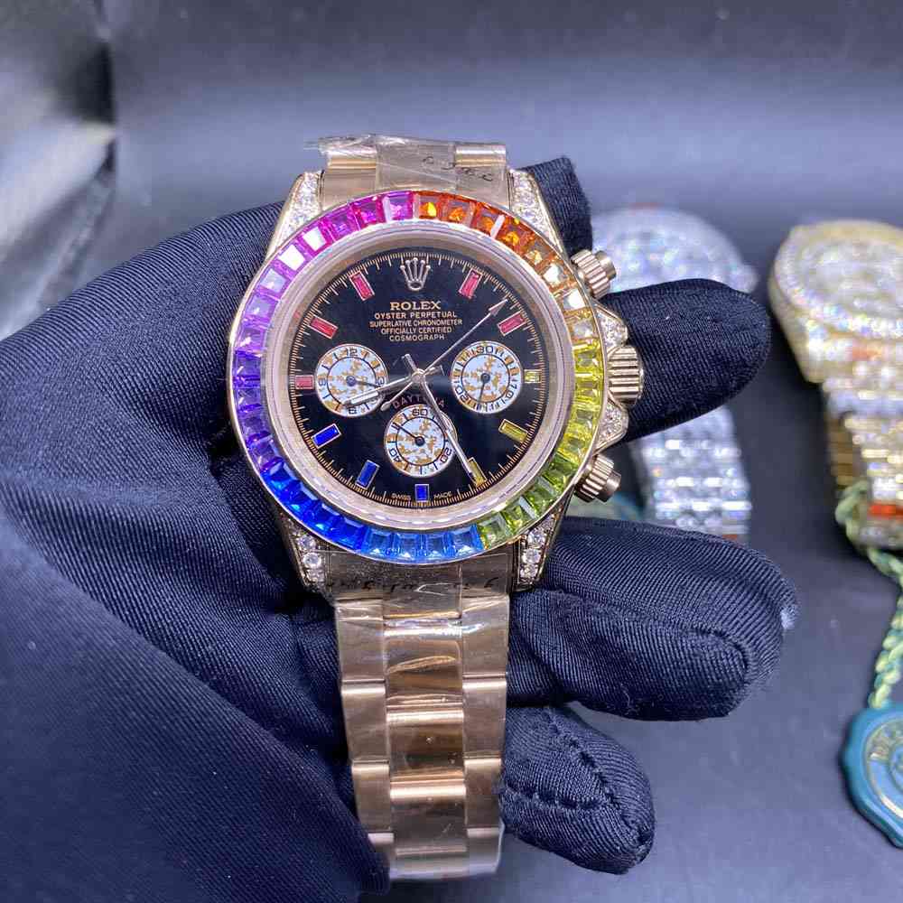 Daytona rose gold rainbow automatic AAA 40mm MH042