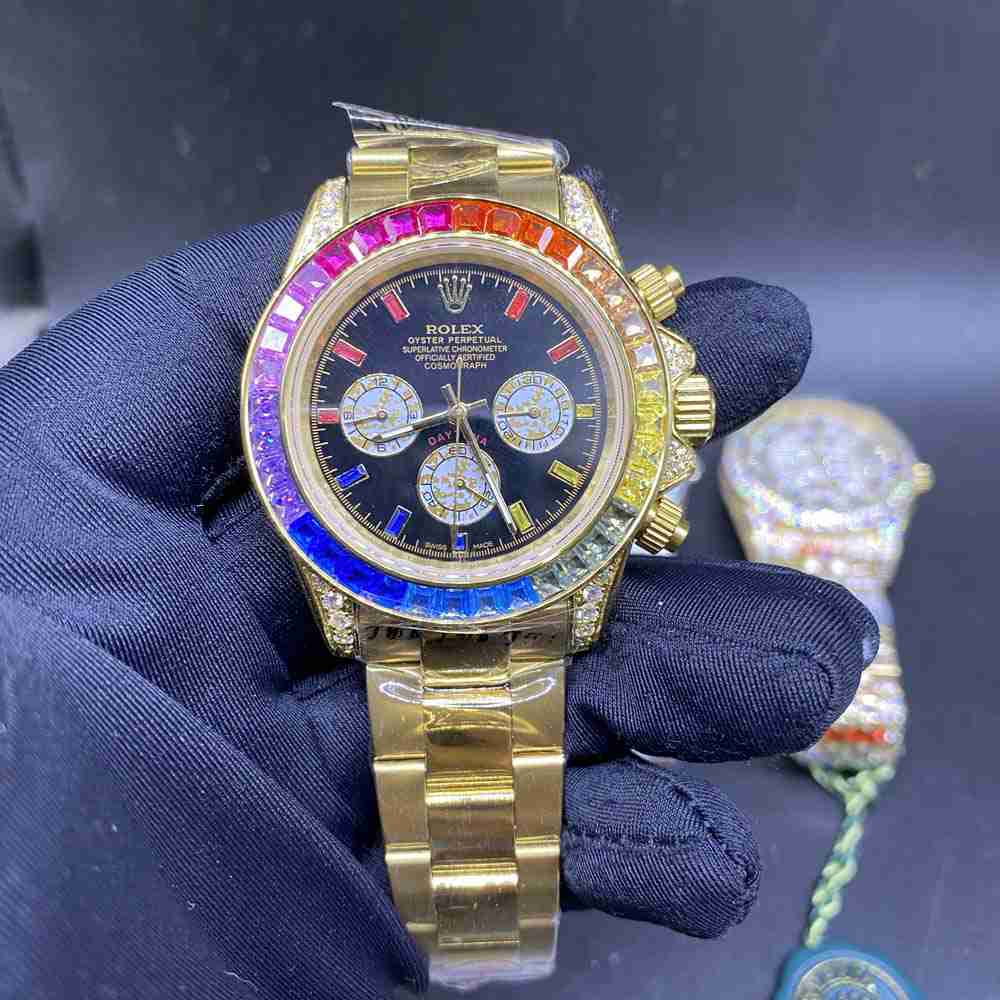 Daytona Rainbow gold case 40mm AAA automatic MH040