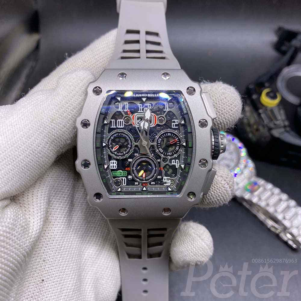 RM11-03 AAA gray case gray rubber men automatic M060