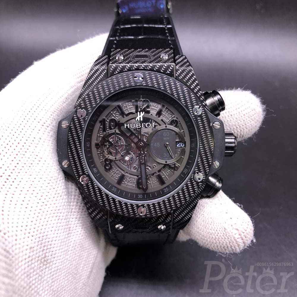 Hublot black vk quartz 42mm AAA stopwatch XJ030