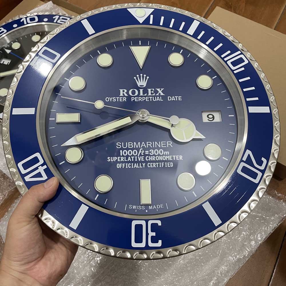 SUB wall clock blue face 34cm