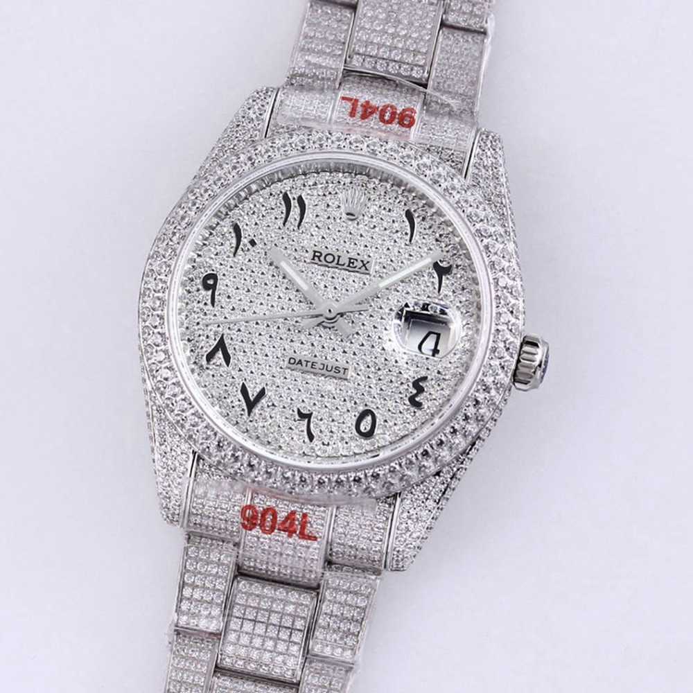 Datejust 39mm swarovski diamonds bustdown case arabic numbers M260