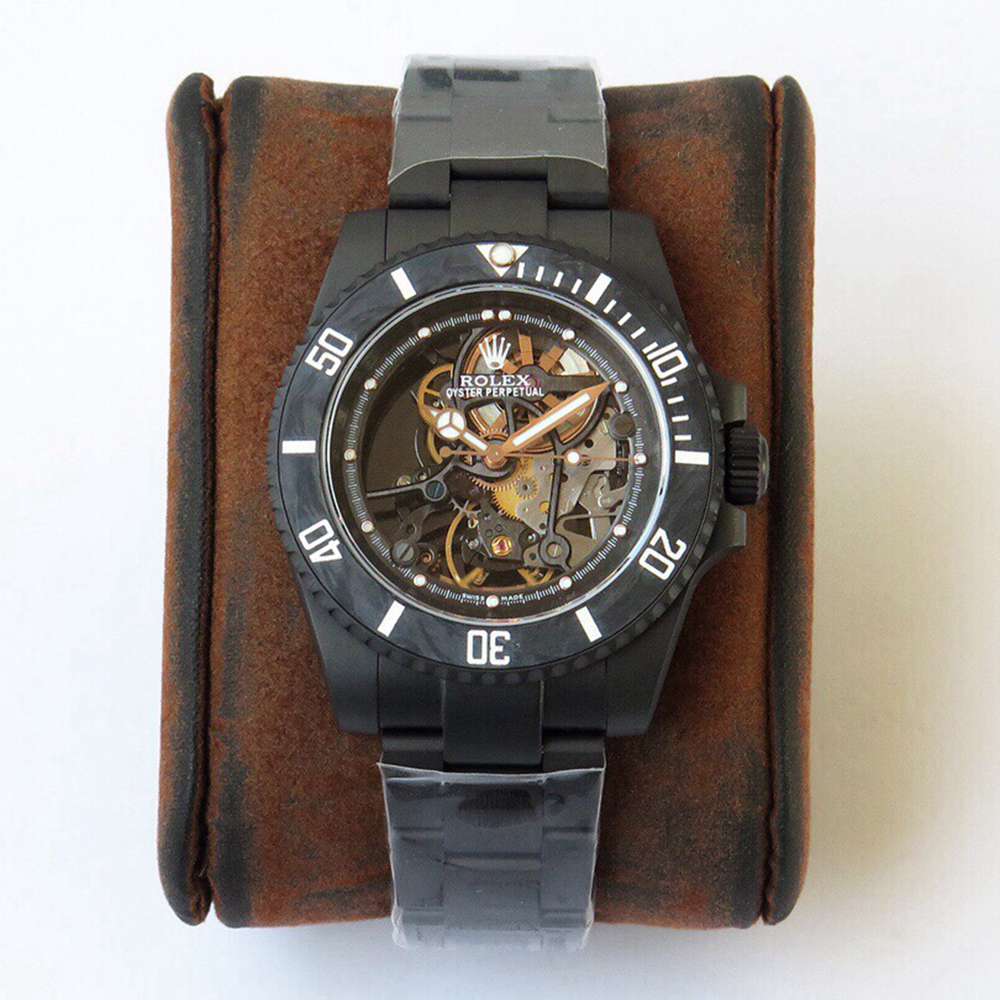 SUB skeleton black case carbon bezel KOF 3130 movement WTxxx