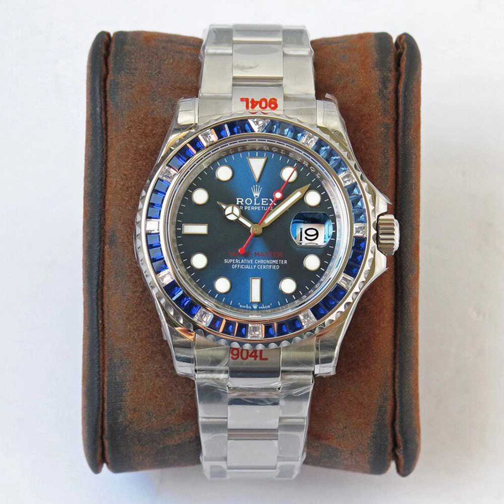 YM blue stones blue face 904L steel ROF 2020 2824 sapphire crystal WTxxx
