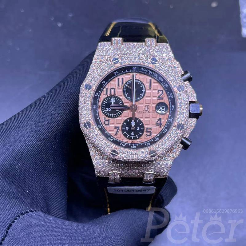 AP Moissanite diamonds rose gold case full works chronograph 3126 DSAEKKK