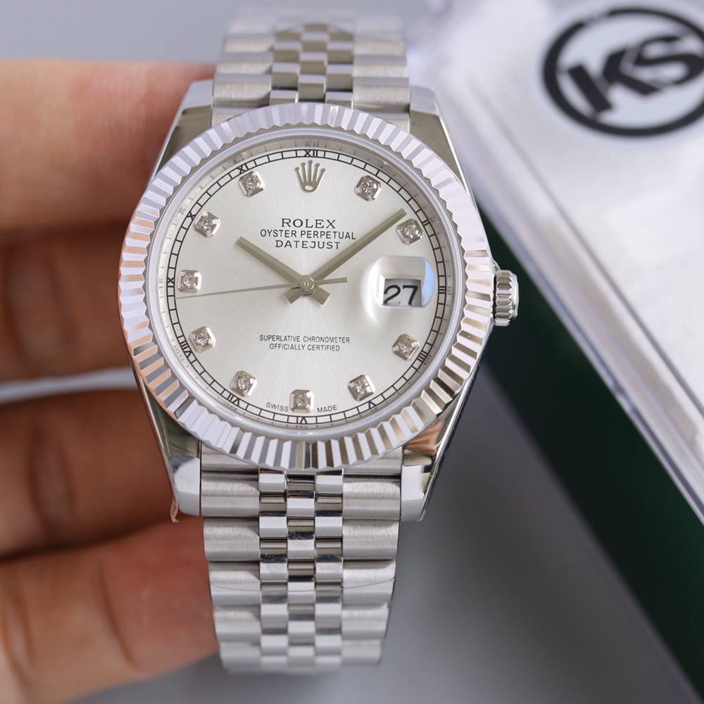 Datejust silver 39.5mm KS 2836 movement high quality