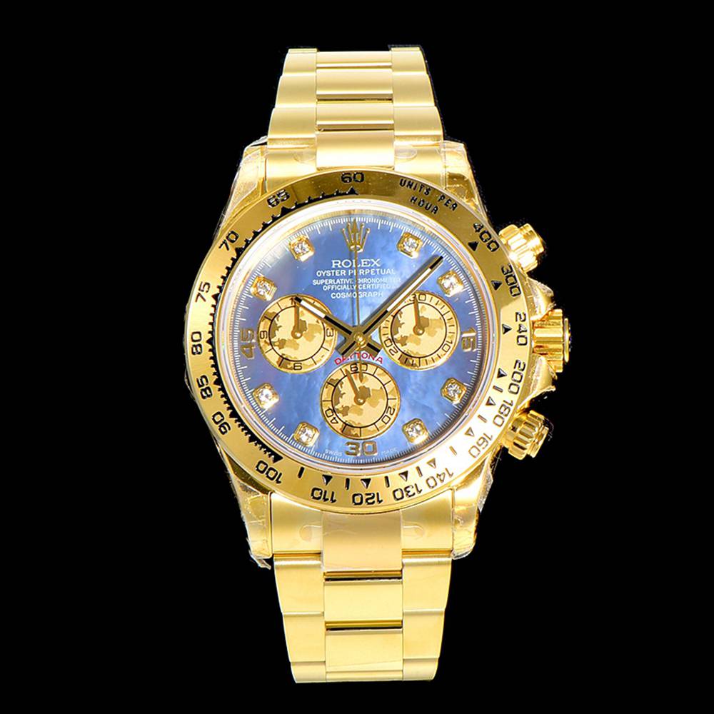 Daytona Gold JH 4130 chronograph automatic blue pearl dial WTxxx