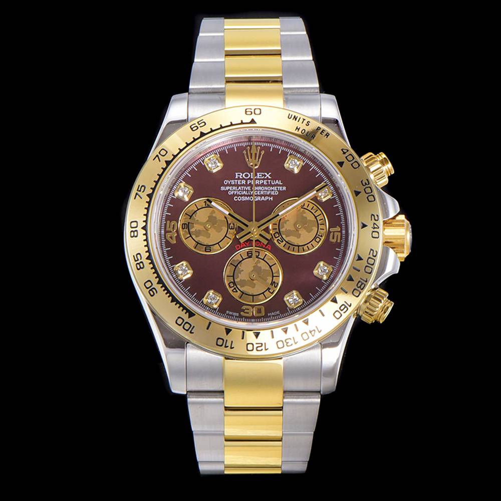 Daytona two tone gold case 38.5mm JH factory 4130 chronograph stopwatch WTxxx