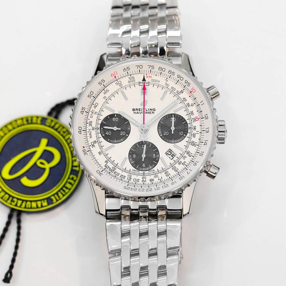 Breitling Navitimer 1 B01 Chronograph GF factory V2 version silver/white 43mm WSxxx