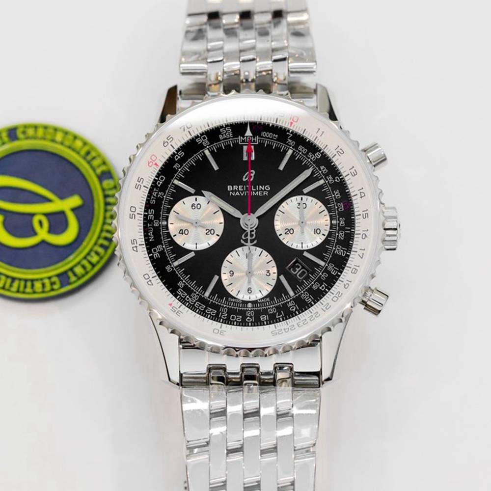 Breitling Navitimer 1 B01 Chronograph 7750 movement silver/black 43mm GF factory WSxxx