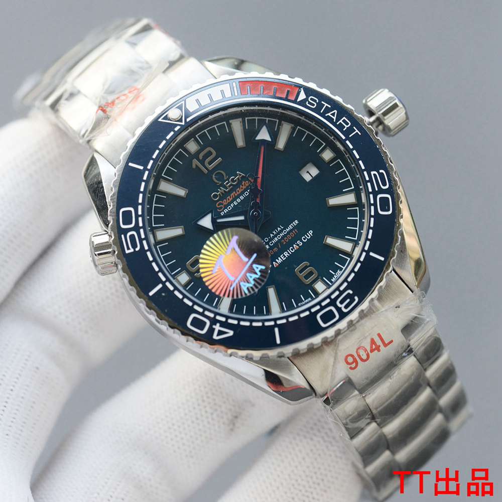 Omega blue dial AAA+ 8215 automatic movement 43.5mm WS050